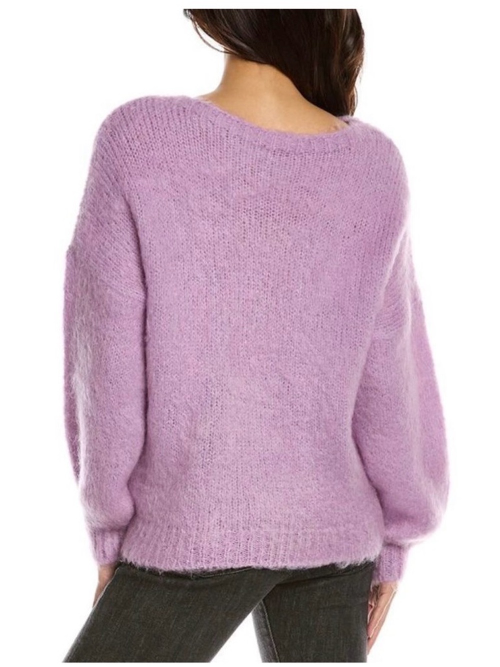 Maje Mignon Oversized Sweater 1 S Lilac Purple Cozy Knit Soft Relaxed Slouchy - Picture 5 of 16